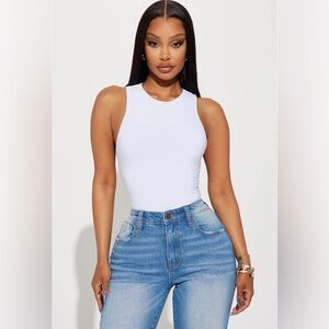 White Double Lined Tank Top